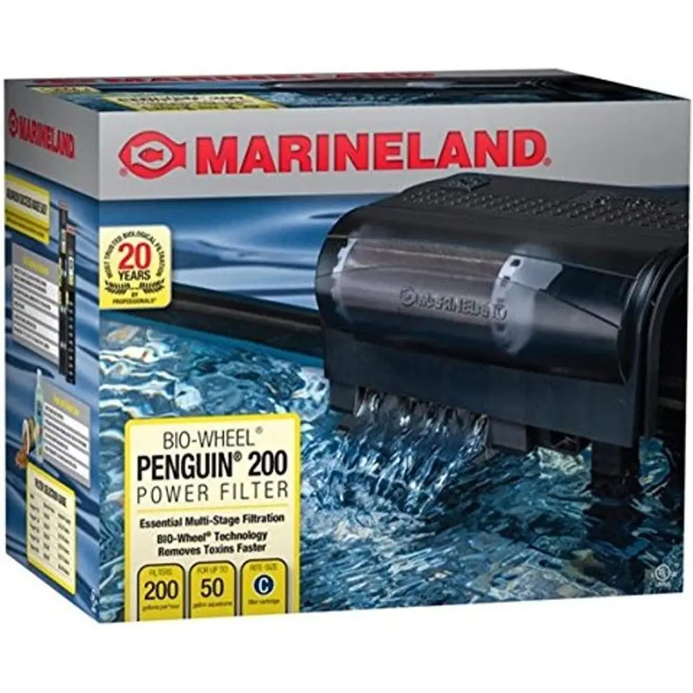 

Penguin Bio-Wheel Power Filter 200 GPH, Multi-Stage Aquarium Filtration