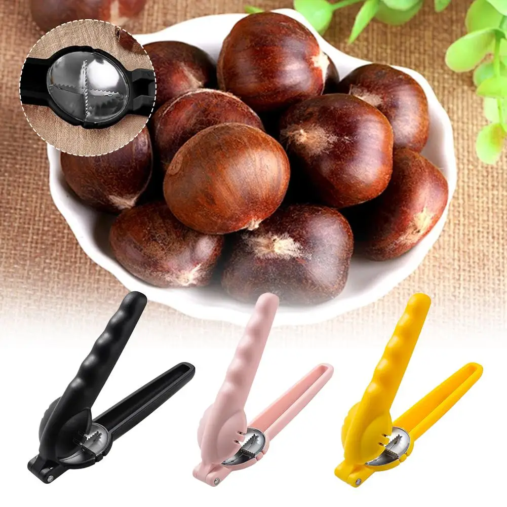 Щелкунчик, зажим для каштана, открывалка для каштана с перекрестным ртом, зажим для каштанов, инструмент для резки каштана из нержавеющей стали с нескользящей ручкой