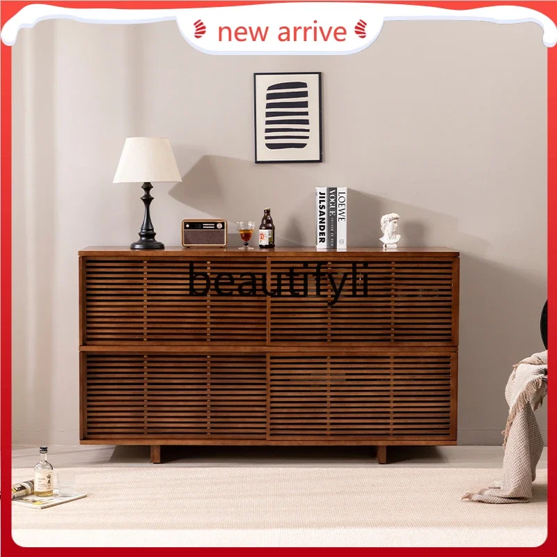 New arrive  Nordic medieval dining side cabinet multi-functional, living room home locker simple modern tea cabinet