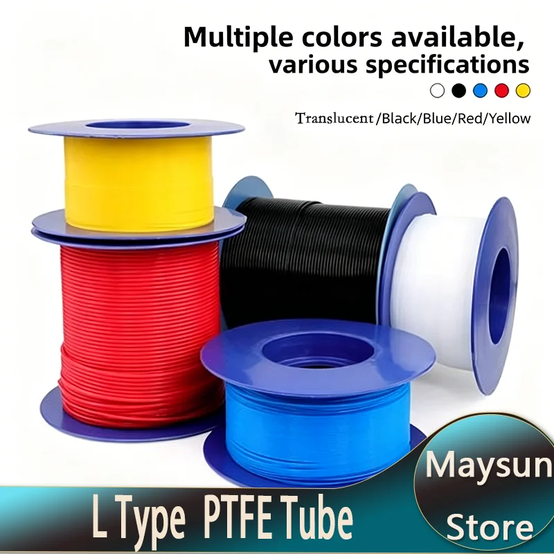 

30L-0L L Type PTFE Teflonto Tube High Temp 260℃ Insulated Heat Resistant Pipe for 3D Printer & Industrial 2/5m