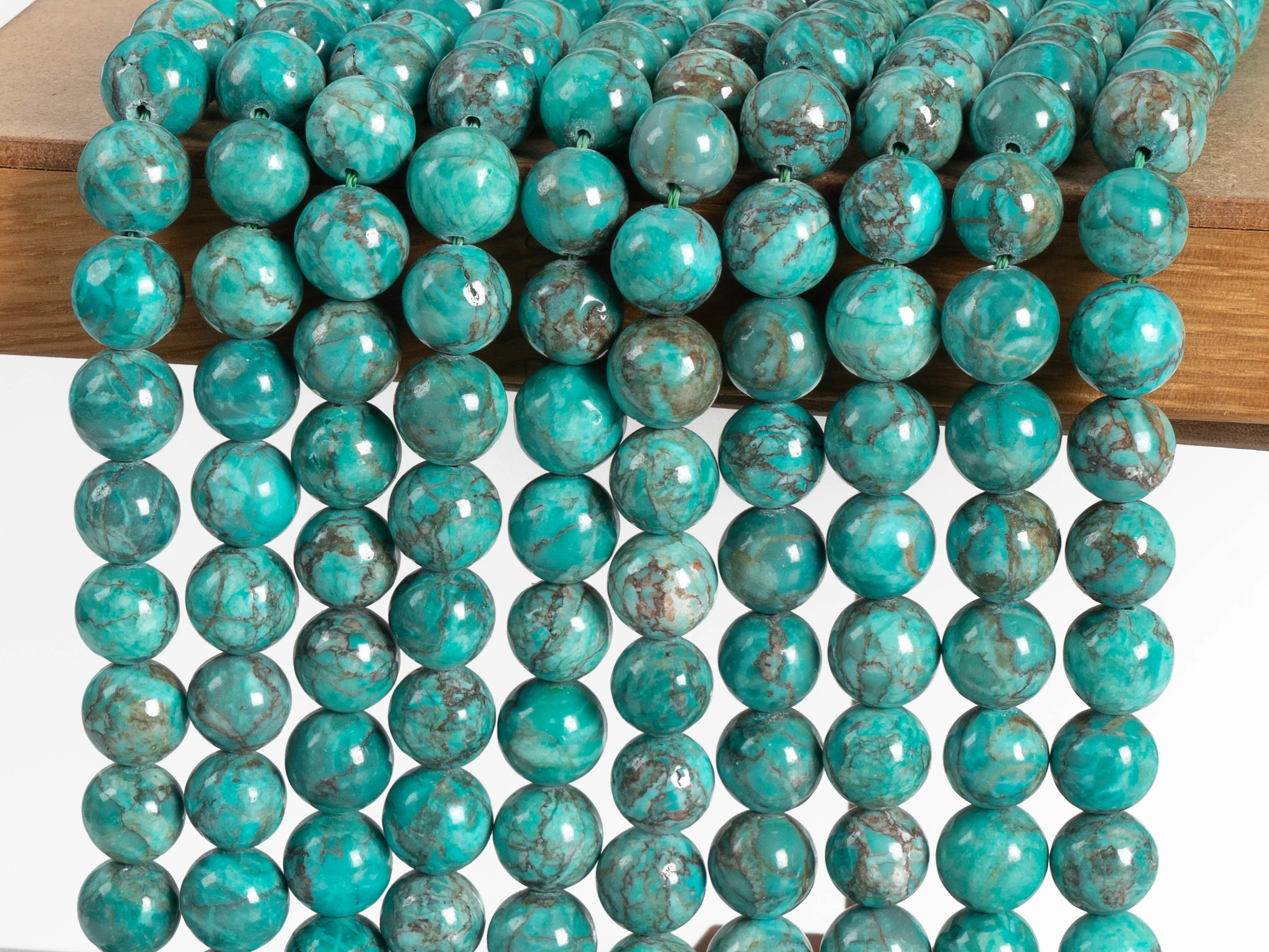 Genuine Natural Peacock Green Magnesite Turquoise Beads Grade AAA Gemstone Round Loose Beads  6/8/10/12mm for Jewelry Making