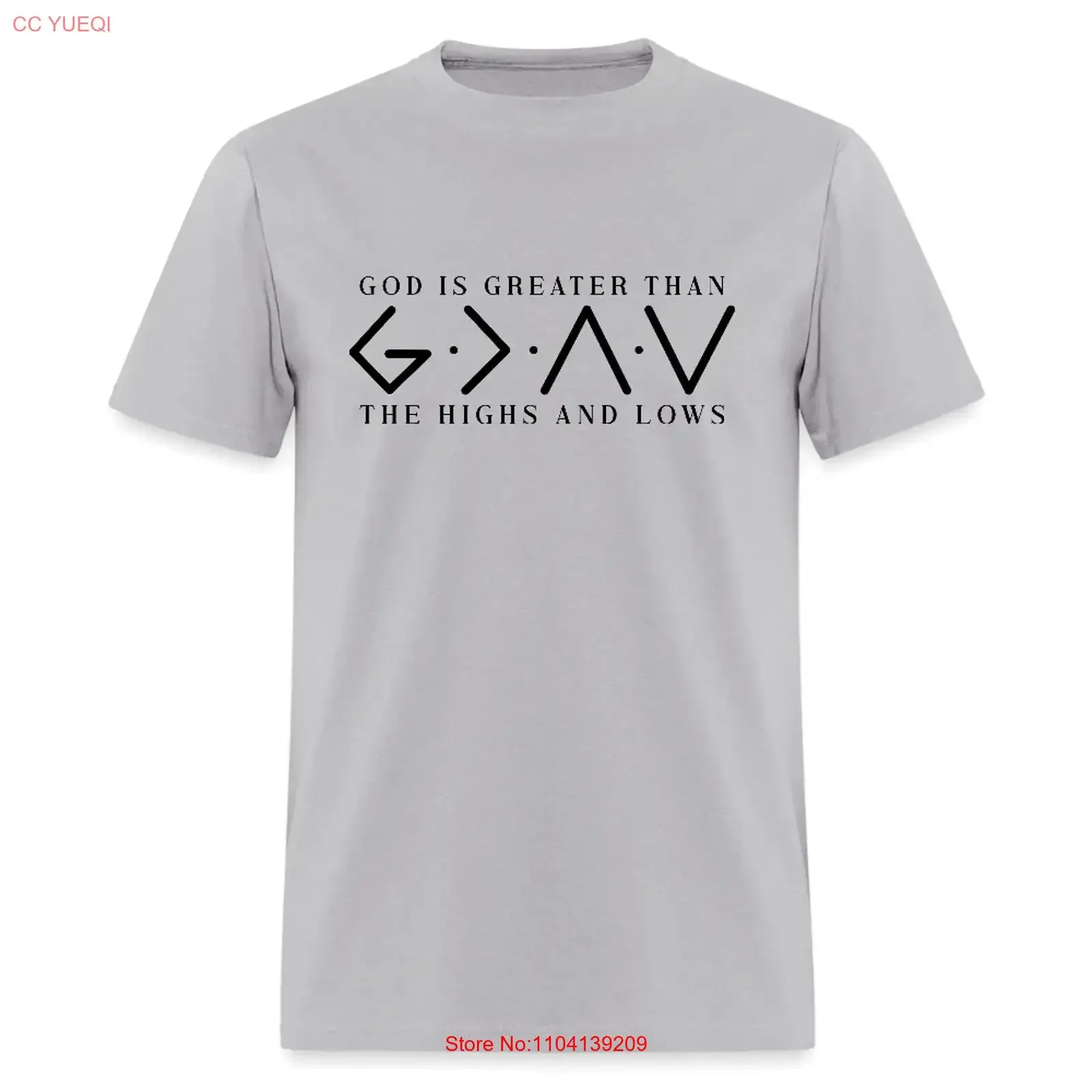 God is Greater Than the Highs And Lows T Shirt vintage Washed designer clothes fashion Versatile Slightly graphic Comfortable