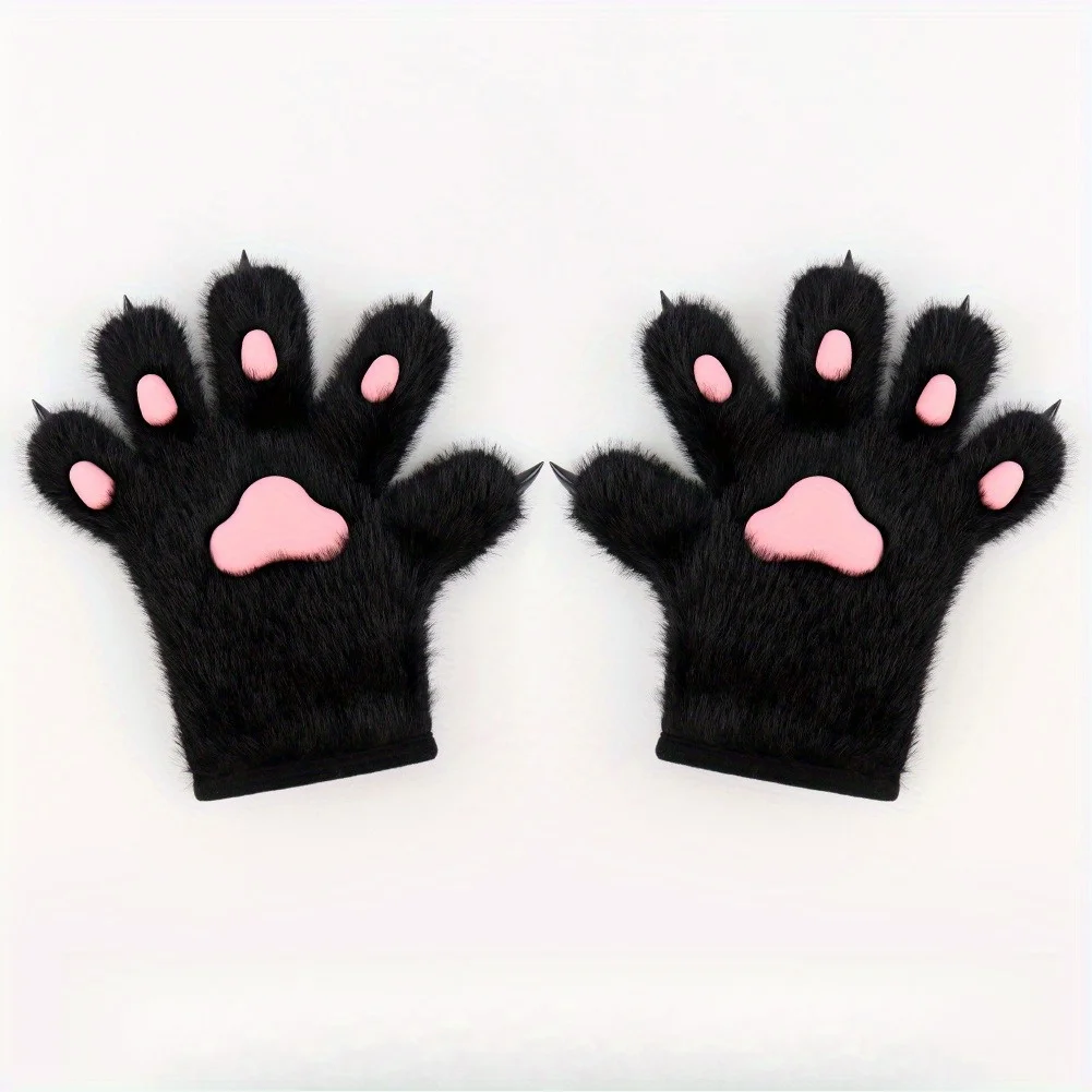 

Handmade Plush Cat Paw Gloves with Realistic Pads - Cartoon - style Cosplay Props for Comic Con