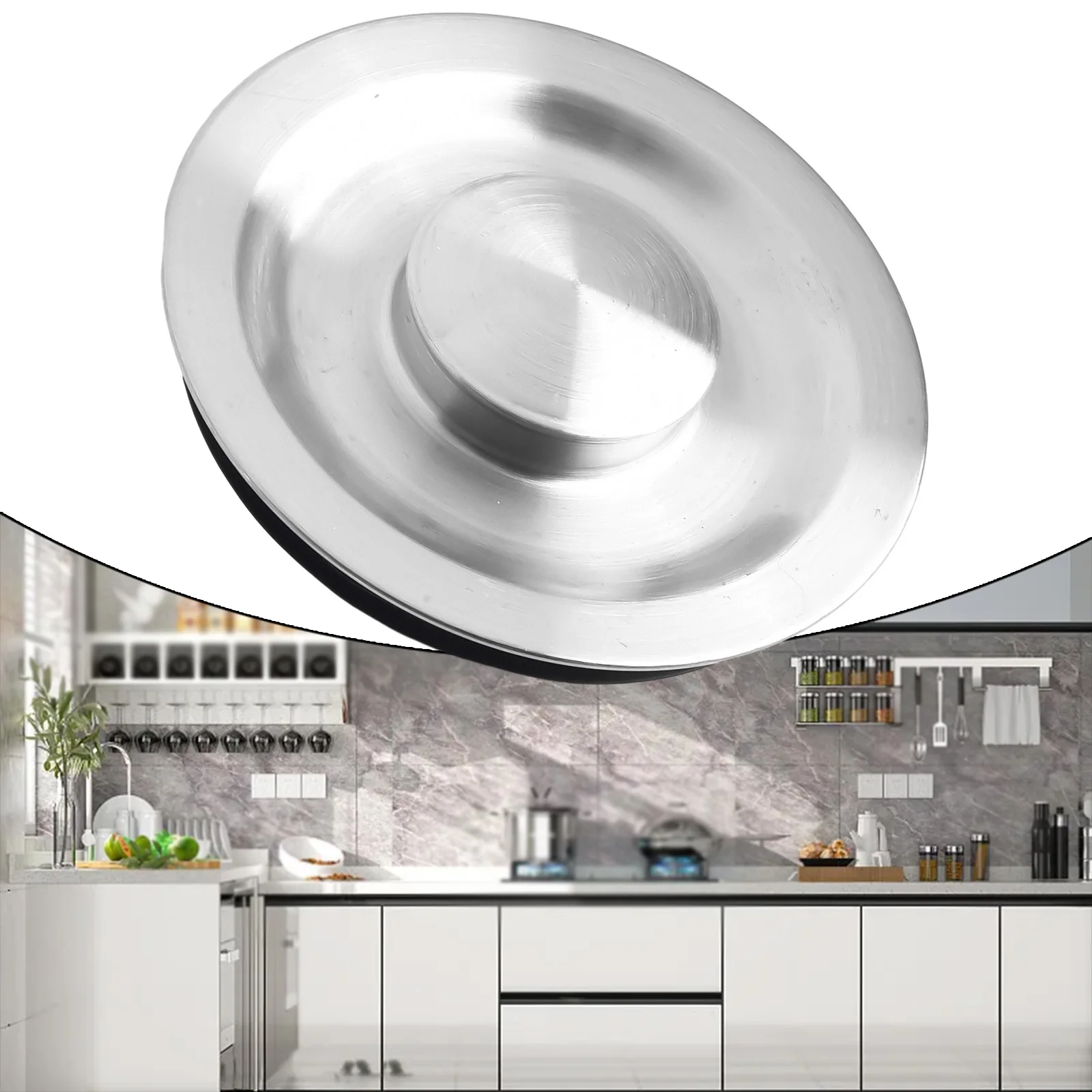 Stainless Steel Drain Stopper Designed for 110mm Drain Sizes Commonly Found in Residential Kitchen and Bathroom Sink Setups