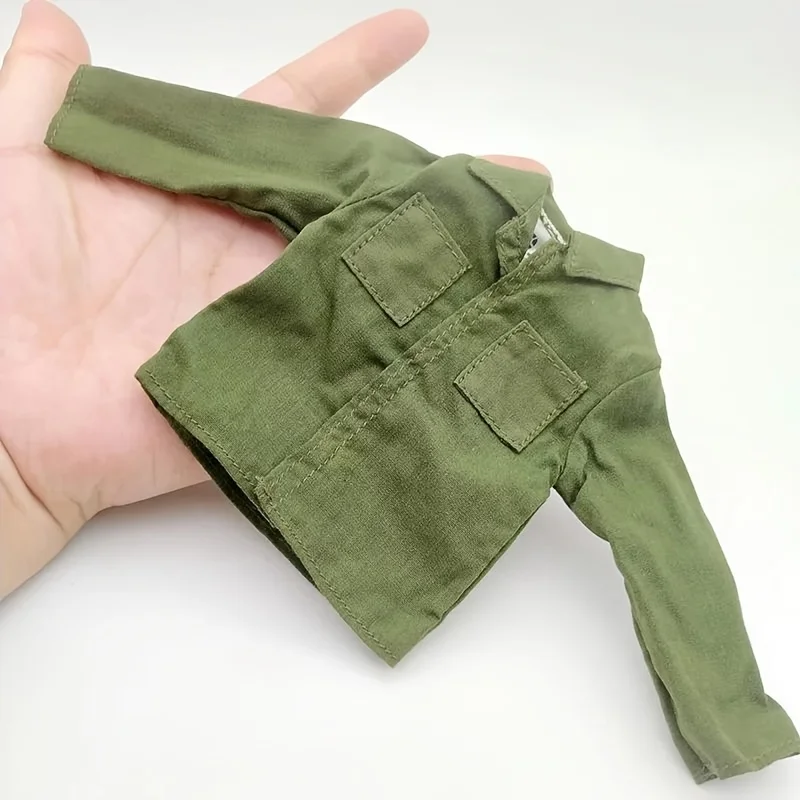Männlicher Soldat im Maßstab 1:6, US-Militärgrün, Hemden, Freizeitkleidung, Modell für 12-Zoll-Actionfiguren, Zubehör für Hobbys