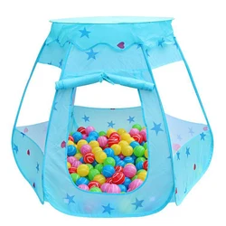 Prenses Playtent oyuncak bebek top çukur çocuklar için Pop Up oyun çadırı kızlar için pembe oyuncaklar kapalı ve açık Playhouse