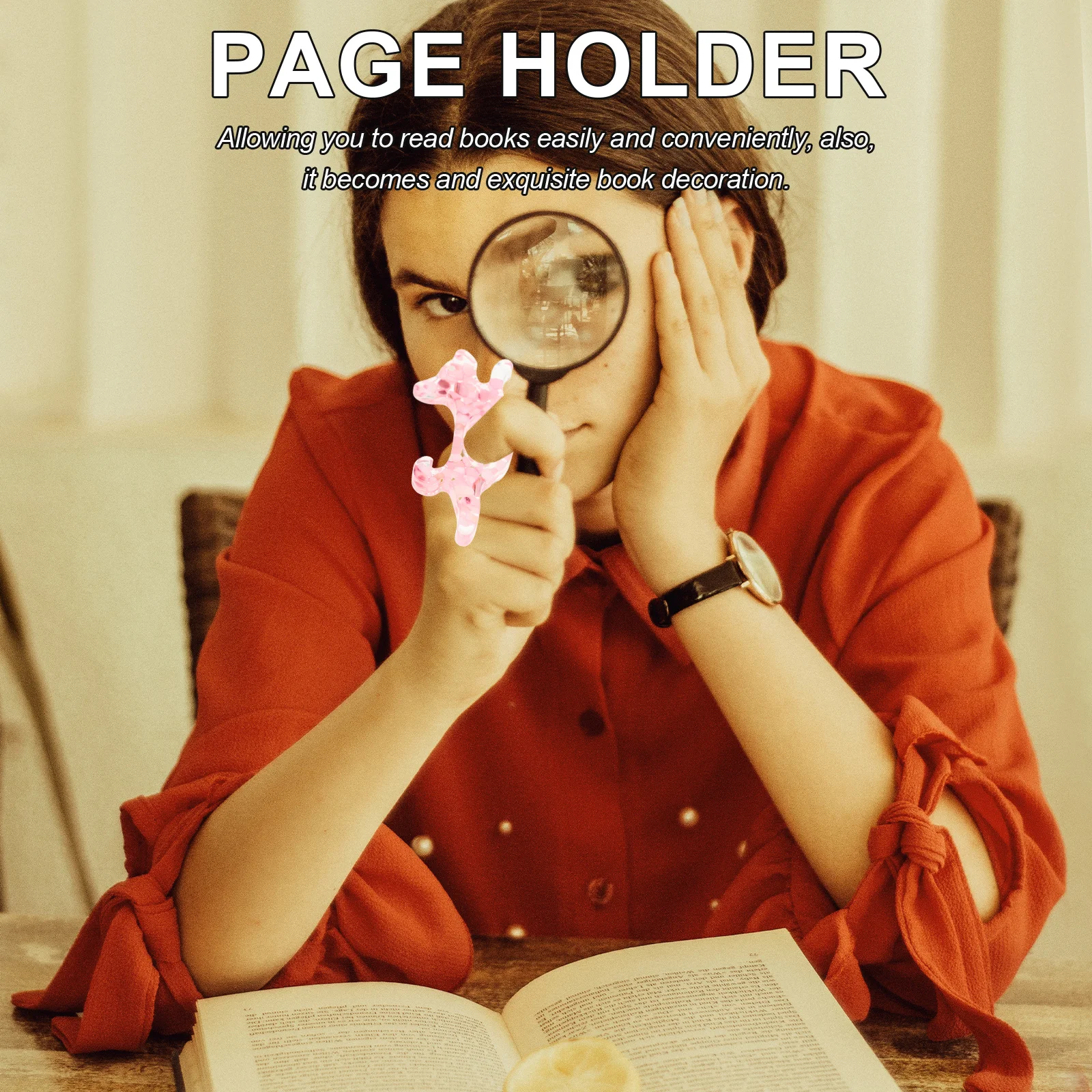 

Dog Shaped Portable Thumb Ring Page Holder Professional Multi Function Reading Aid Book Page Holder Bookmark Bookmark for Book