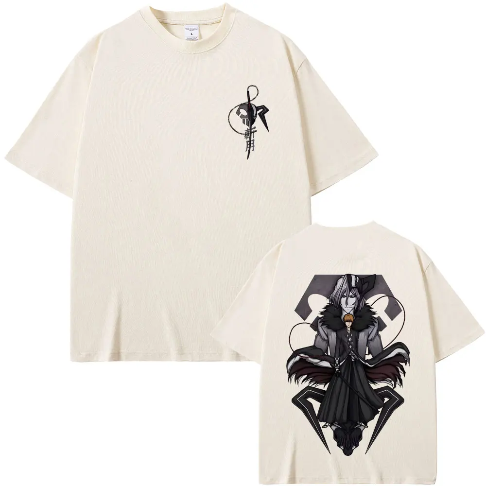 

Anime Bleach T-shirt Kurosaki Ichigo Zangetsu Graphic T Shirts Urahara Kisuke Tshirt Men Women Casual Oversized Crewneck Tops