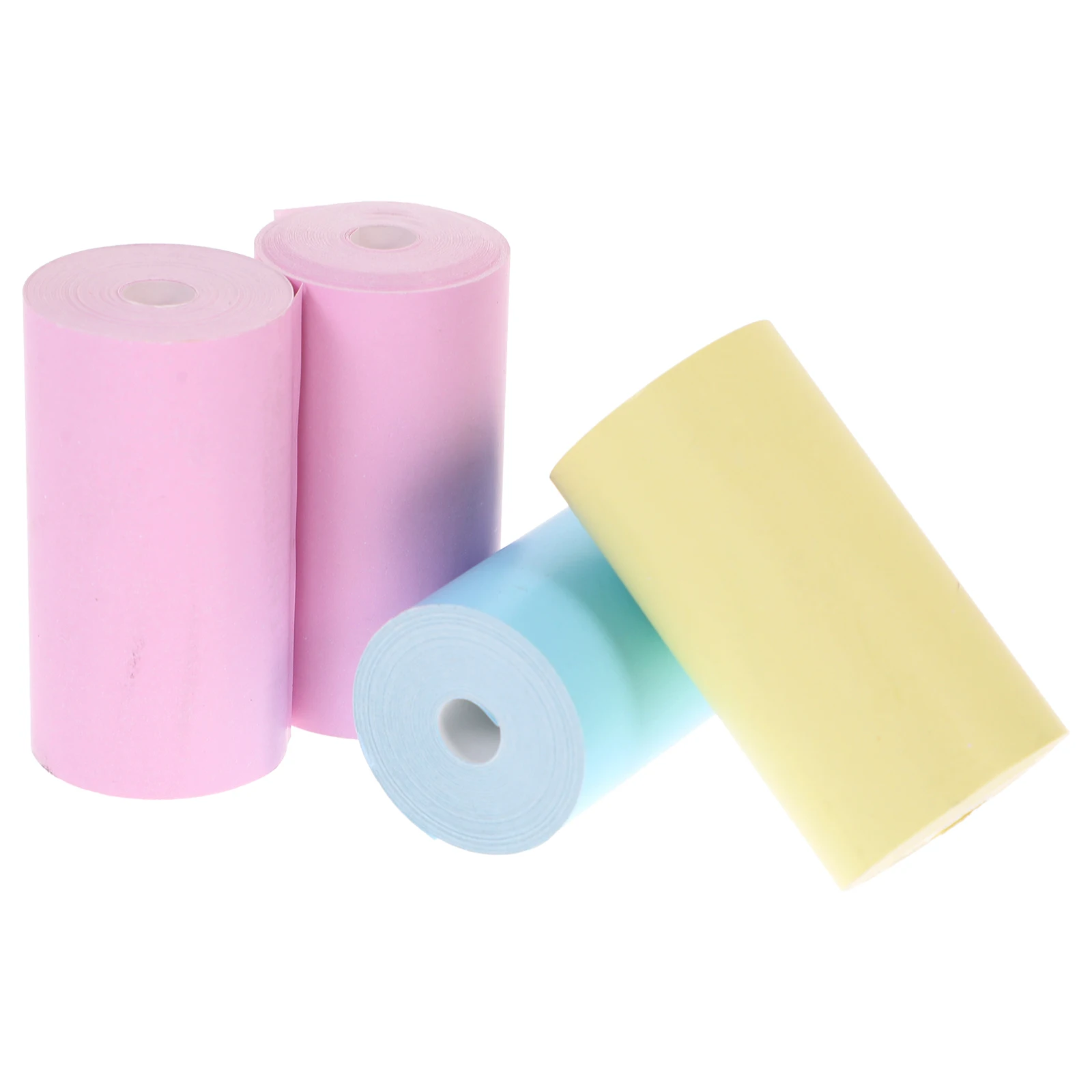 

4Pcs Colorful Thermal Paper Roll Printable Stickers Resistant Oil Water Alcohol Scratch Suitable Supermarkets Restaurants