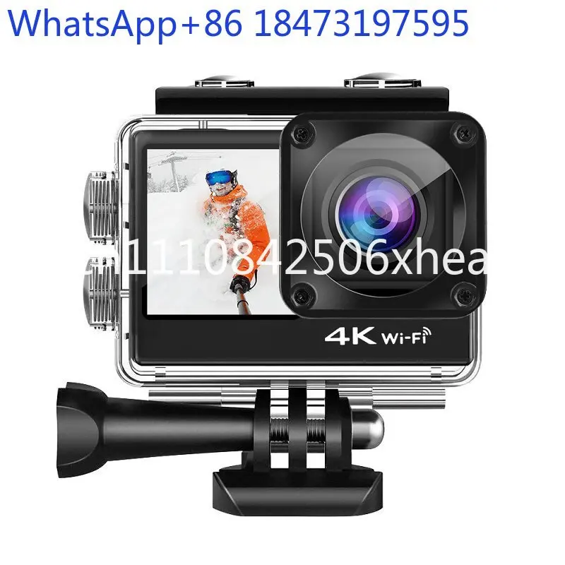 4K60 frame high definition motion camera motorcycle helmet riding recorder fishing dual color screen touch screen camera
