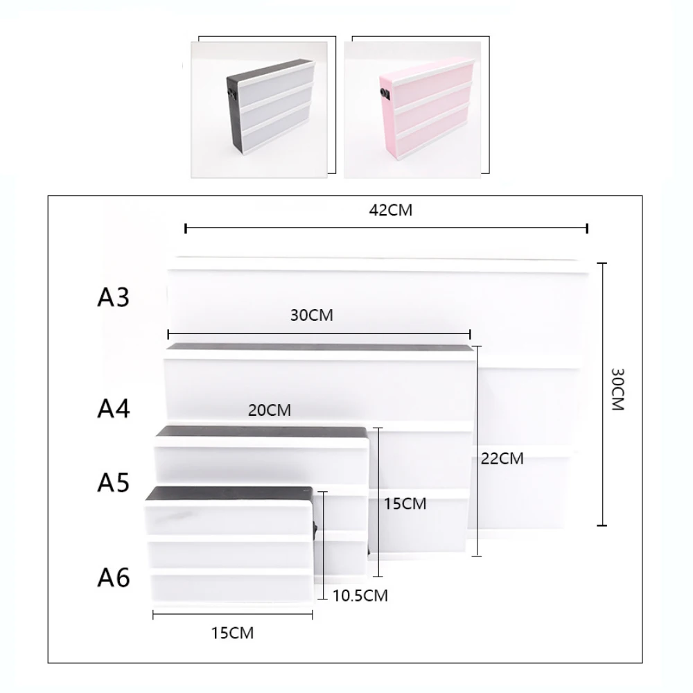 LED Night Light Box Card Battery Powered A4 A5 A6 Letter/ Number/ Symbol DIY Cards for Birthday Party Decoration Desk Lamp