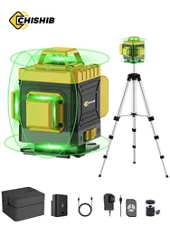 CHISHIB  4D 16 Lines Professional Laser level Optional accessories Tripod  360°Self-leveling Laser Levels Green Beam Nivel Laser
