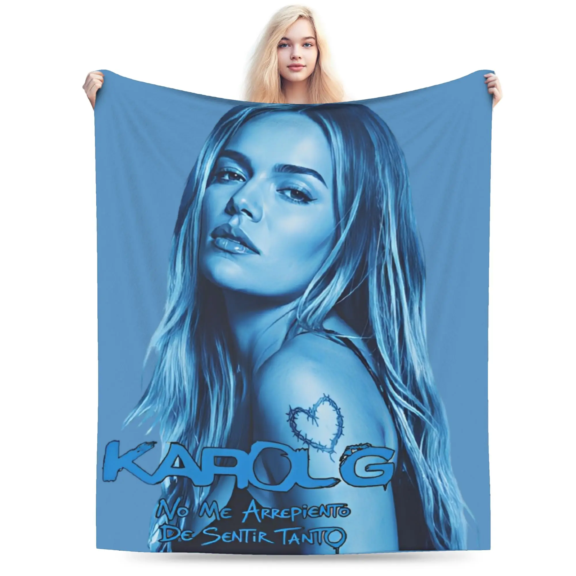 No Me Arrepiento De Sentir Tanto Karols G NMADST  Stuff Blankets Lightweight Thin Fleece  Throw Blanket Comfortable Quilt