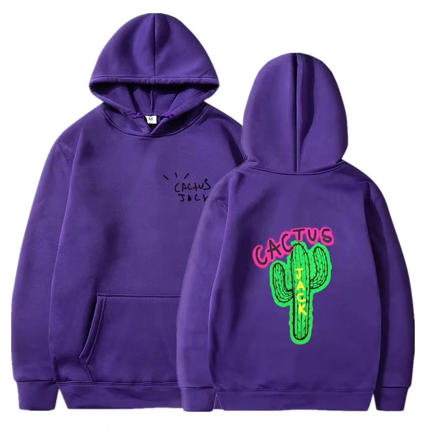 2024 New European and American rapper Travis Scott cactus jack cactus male and female sweatshirt hoodie