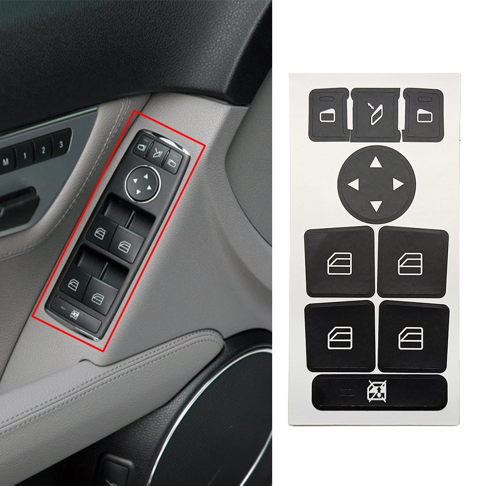 For Mercedes Benz GLE GLS GL M Class W166 X166 Car Door Armrest Window Lift Switch Button Repair Sticker Decal Anti Scratch