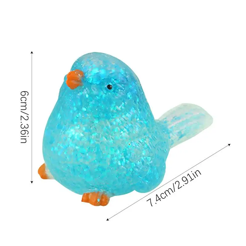 Slow Rebound Little Sparrow Anti-stress Toy Sequins Slow Rising Bird Anti-stress Mochi Toys Handheld Cartoon Animal Pinching Toy