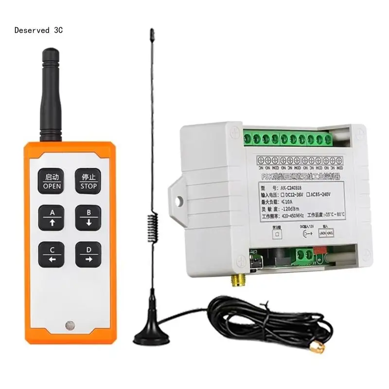 High Sensitivity 4 Channel Remote Controls Wireless Relays for Hoists and Ventilation Systems