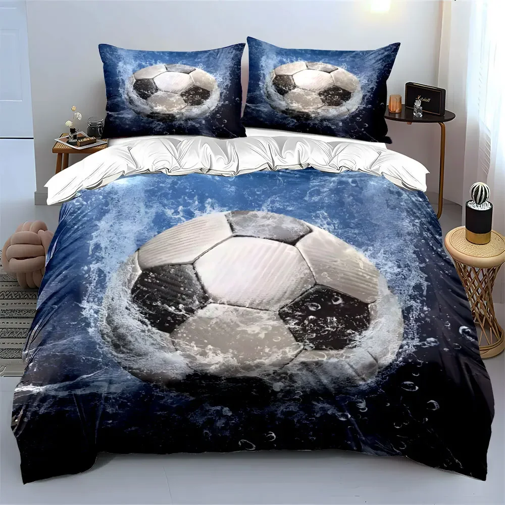 Waterproof Soccer Ball Set Outdoor Multiple sizes kid's and adults' bedroom Exquisite 3PC bedding set, gift