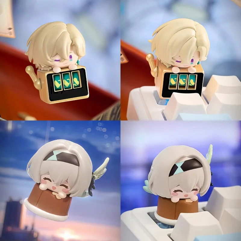

Anime Mihoyo V2 Keycap Genuine Honkai Star Rail Stackable Figures Blind Box Toy Figurine Desktop Decoration Gift Ornament Toys