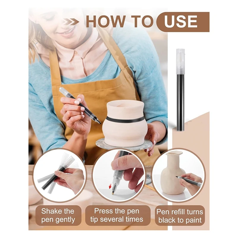 قلم رسم سيراميك قلم رسم سيراميك مزجج يدويًا على الجدران قلم مائي خاص احترافي