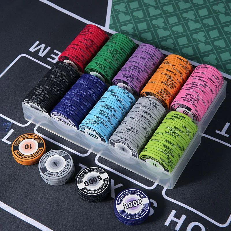 

39mm Professional Geometric Ceramic Chips Texas Hold'em Creative Chess and Card Room Poker Mahjong Hall Poker Coin Table Game