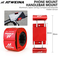 2025 New Bike Phone Mount Aluminum Alloy Shockproof Handlebar Holder with Hidden Design for iPhone Samsung 4.7-6.8 Inch