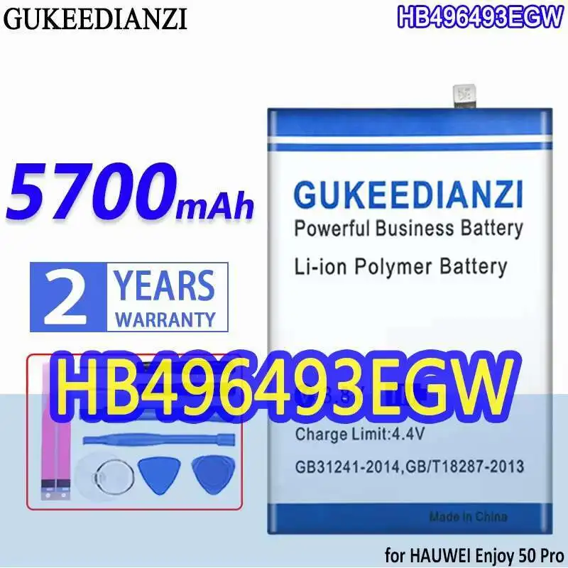 

Mobile Phone Battery For Huawei Enjoy 50 Pro Ctr-AL00 50Z Eve-AL00 Reliable Power Supply 5700Mah HB496493EGW Fast Charging