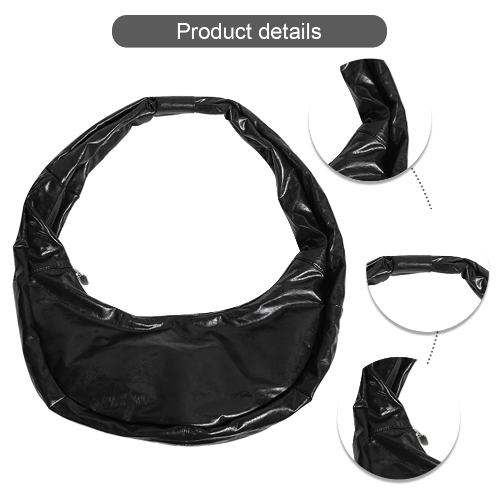 

Women Crescent Shoulder Bag Large Capacity Vintage Crossbody Bag Solid Color Simple Sling Handbag Ladies Daily Bag