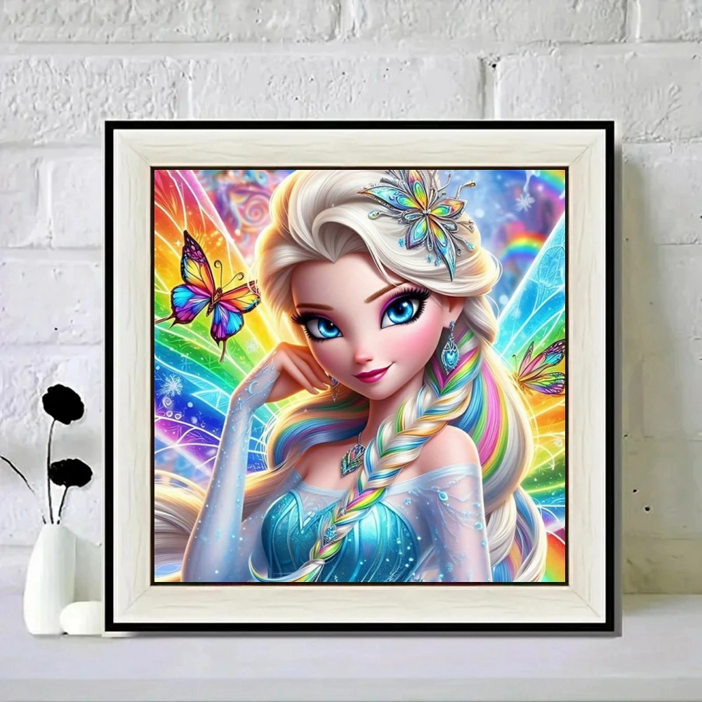 طقم طلاء ماسي 5D للصور المجمدة، تطريز ماسي لملكة الثلج إلسا، ديكور منزلي، هدية للأطفال #2