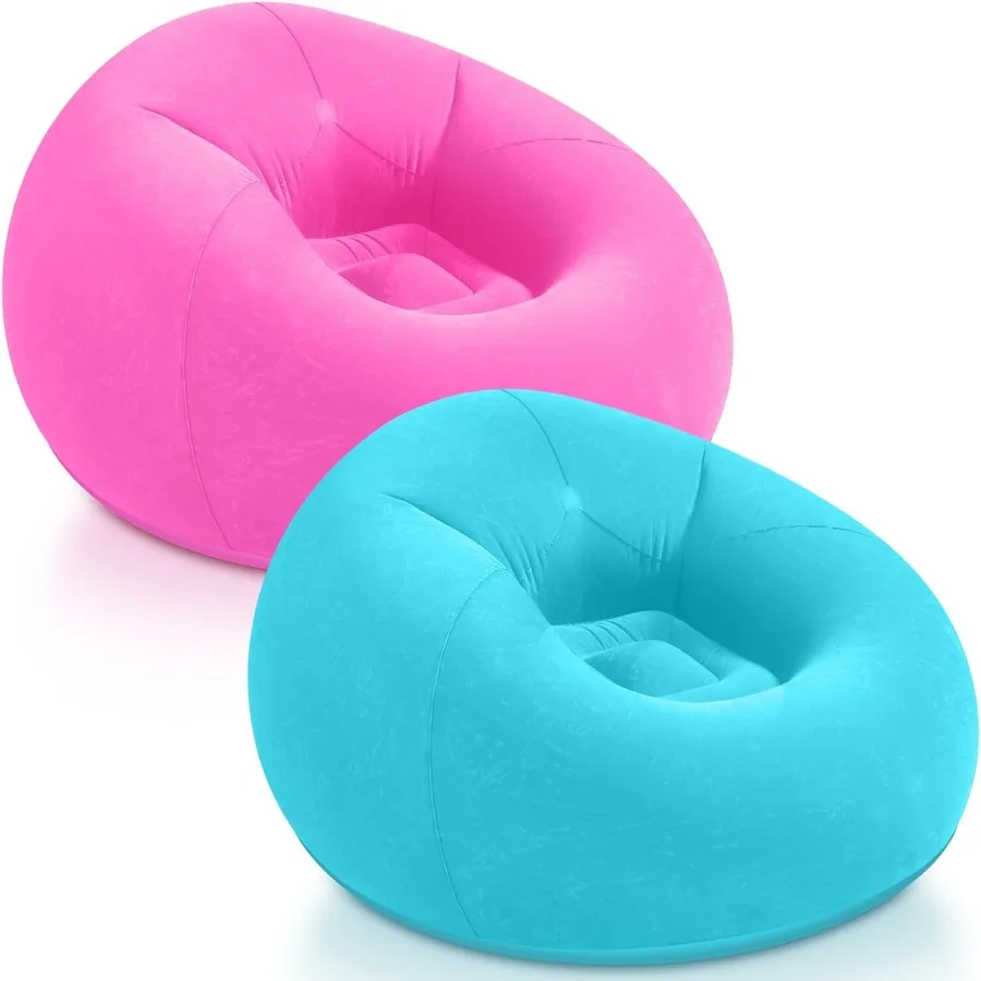 

Inflatable Bean Bag Chairs Outdoor Blow up Camping Chairs Inflatable Lazy Sofa Folding Portable Bean Bag Loungers Couch for Mov