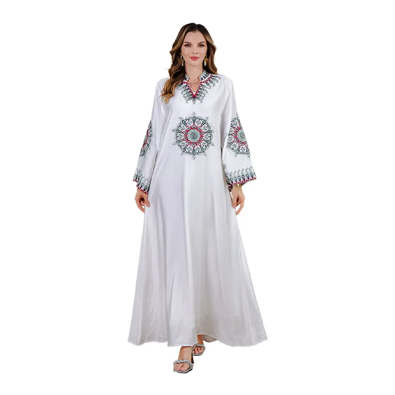 Abaya Kaftan Party Vestidos Muslim Women Embroidery Dresses Abayas Islam Jalabiya Eid Ramadan Morocco Dubai Arab Long Robe