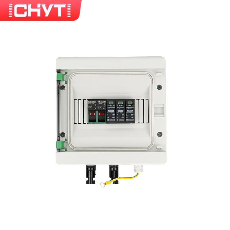CHYT 1-in-1-out 1000V Simple Outdoor Waterproof 1 String IP65 PV Solar Surge Lightning Protection DC Fuse Combiner Box