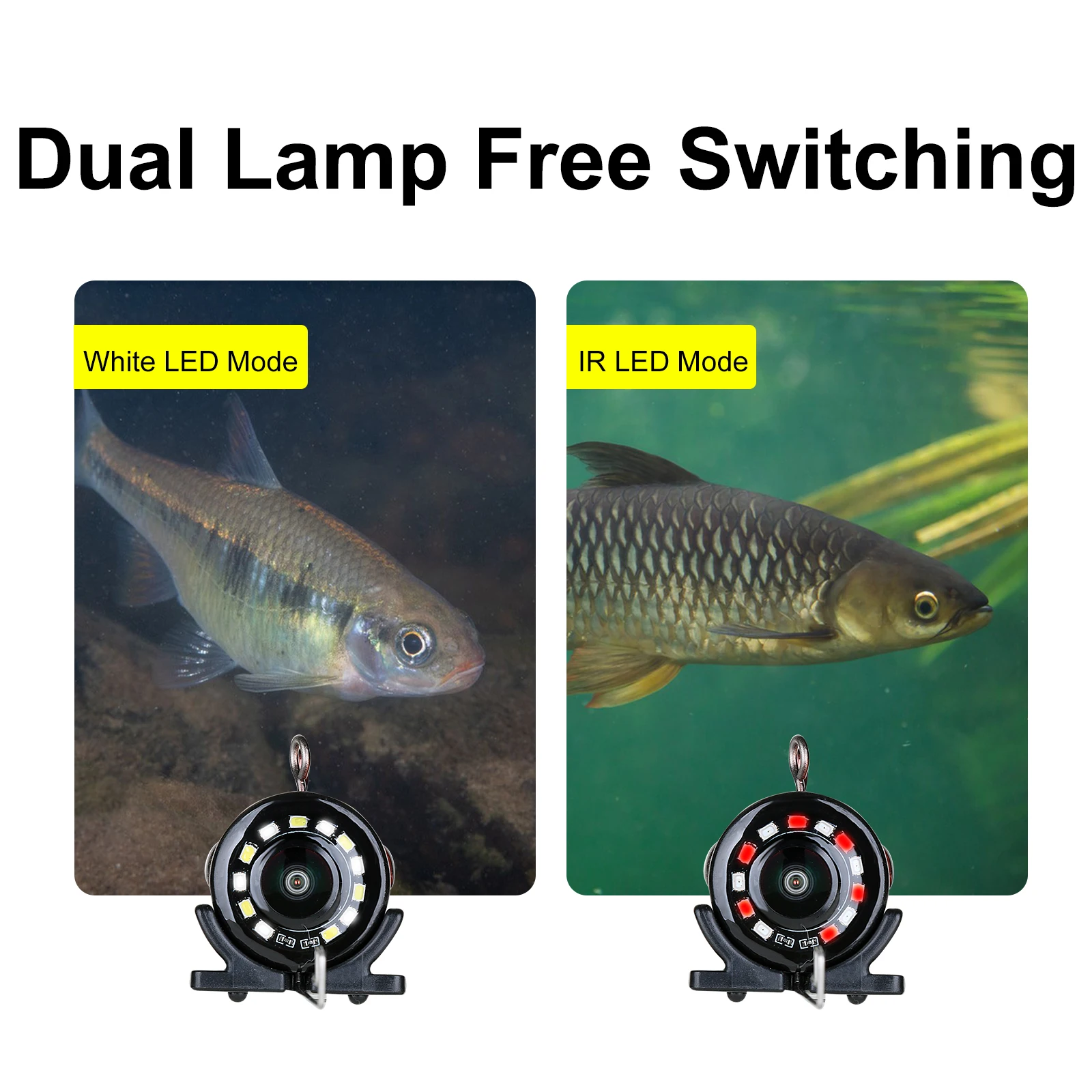 Underwater Fishing Camera  - Fish Finder with 5000mAh Battery, IR Night Vision, IP68 Waterproof, Cold-Resistant for Deep Water