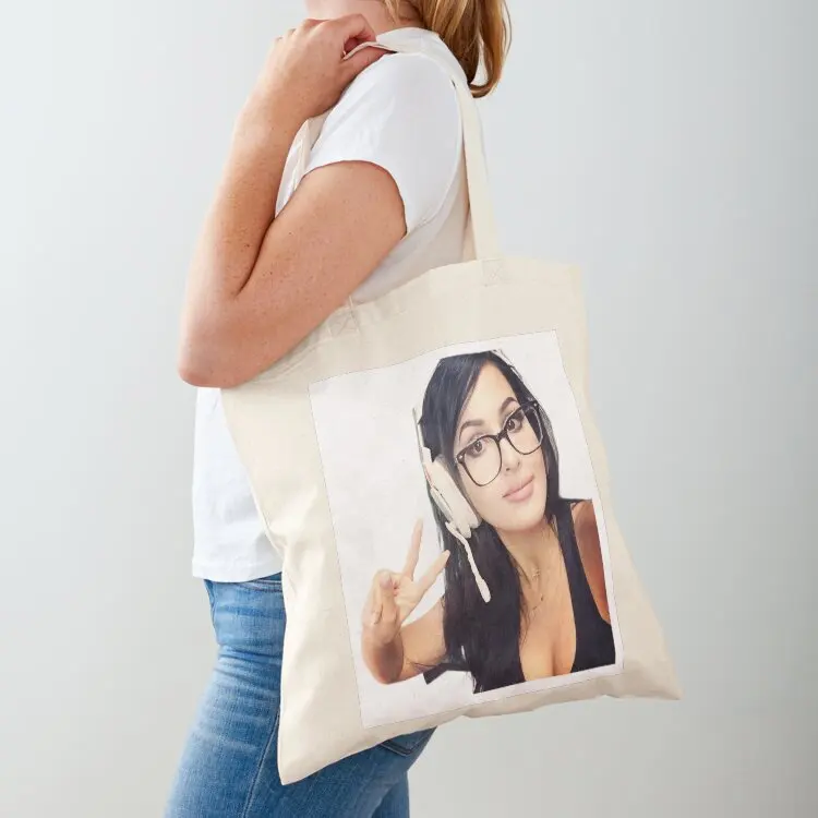 

Sssniperwolf Selfie Tote Bag Canvas stote bag sacs de shopping Cloth bags shopper bag women canvas