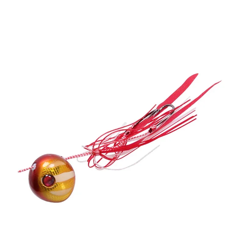 

40g-200g Tenya Kabura Pesca Slider Snapper Sea Bream Jig Head with Silicone Skirt Slow Jigging Lure Bait Sea-bream Tai Rubber