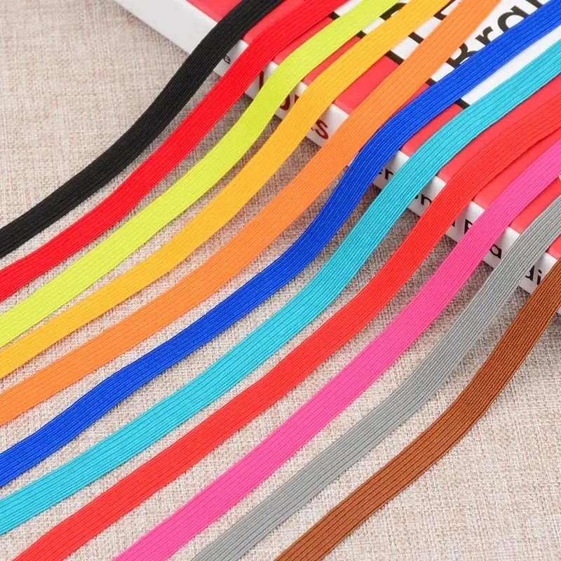 Cinta elástica de 1cm en 21 colores, cinta de ajuste multifunción, costura de encaje de licra, banda de cintura, accesorios de ropa de costura hechos a mano, 1Y