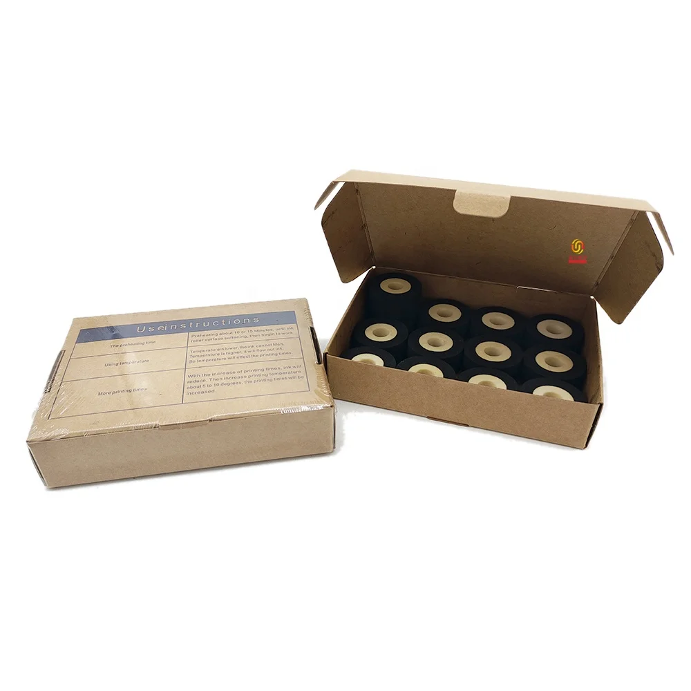 Black 36mm*32mm Hot Melt Solvent Ink Roller for Automatic Batch Coder for Transfer Printing