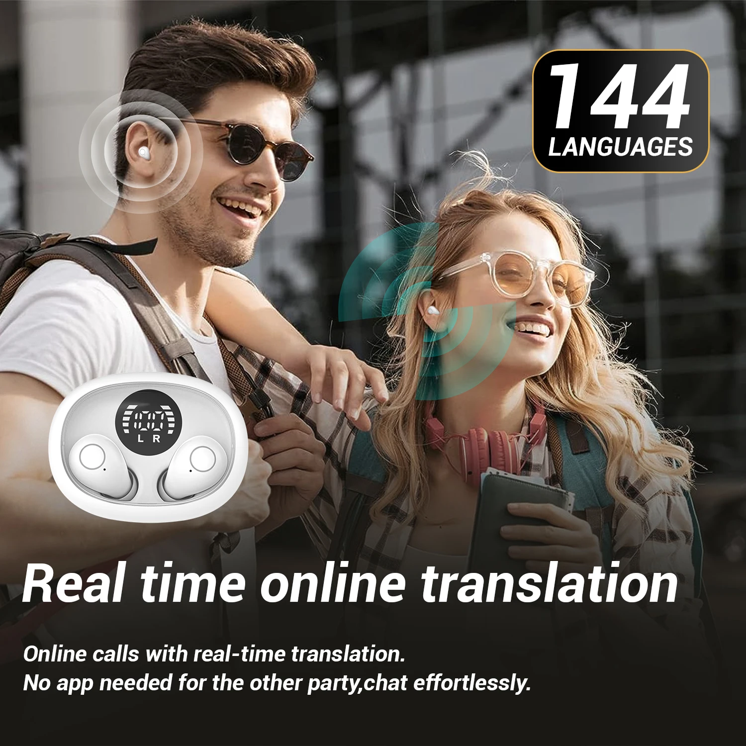 AI ترجمة سماعات لاسلكية 5.4 سماعات بلوتوث الرياضة النوم سماعات الأذن الحد من الضوضاء سماعة ل Xiaomi هواوي سماعة