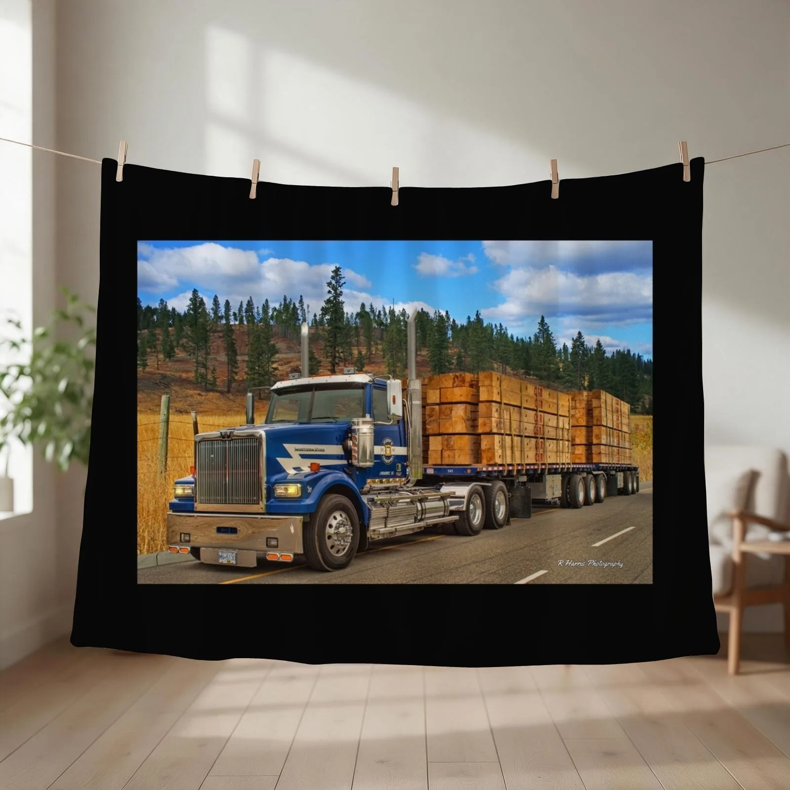 Lumber Truck Throw Blanket couch cozy soft plush fuzzy picnic outdoor blanket