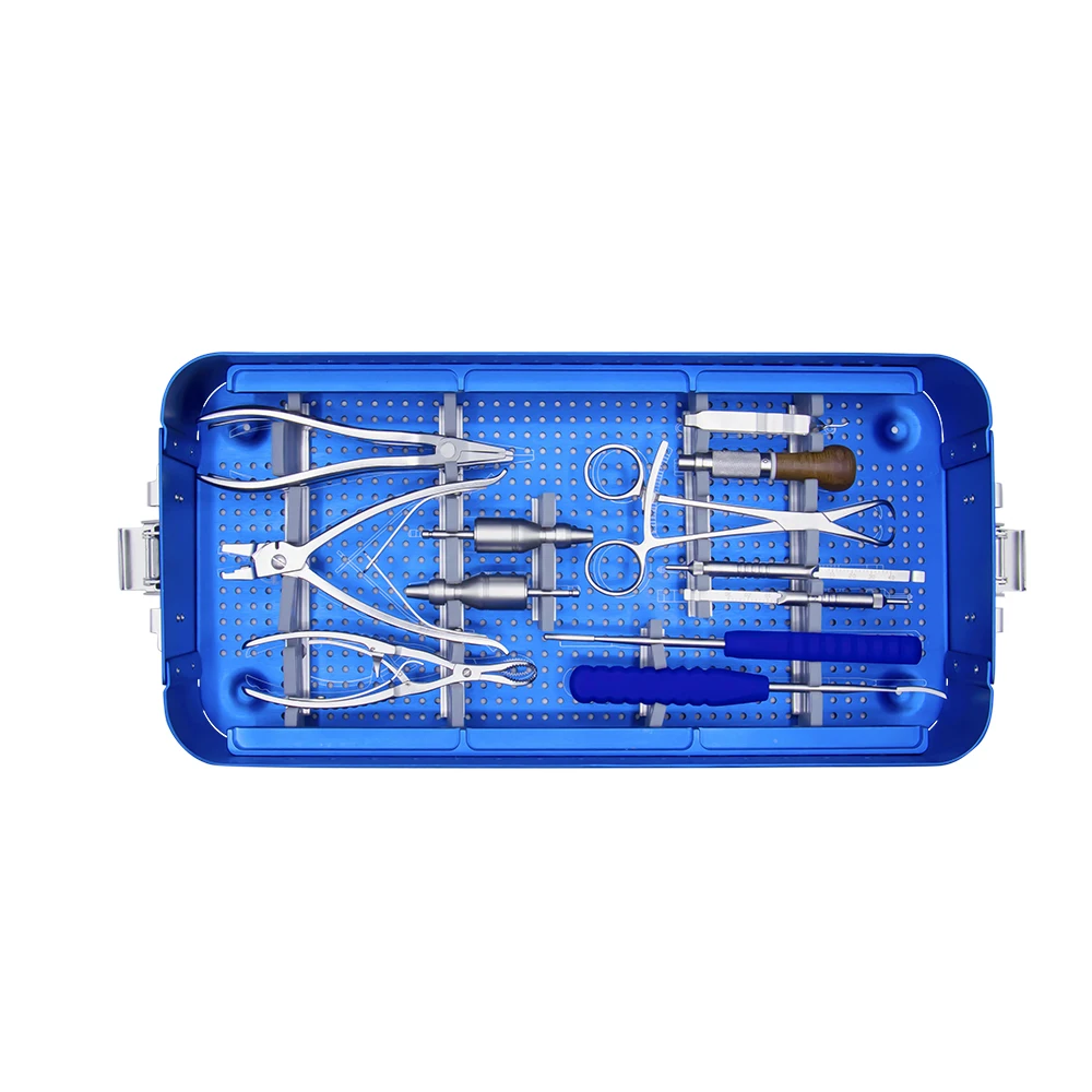 Orthopedic Surgical Instruments Set 30-Piece Mini Fragment Locking Plate Tray for Foot Hand Surgery