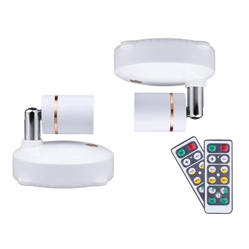 B23B Wireless Spot Lights Battery Operated Accent Lights Indoor Dimmable LED Spotlight Anywhere Rotatable Wall Light(8 Pack)
