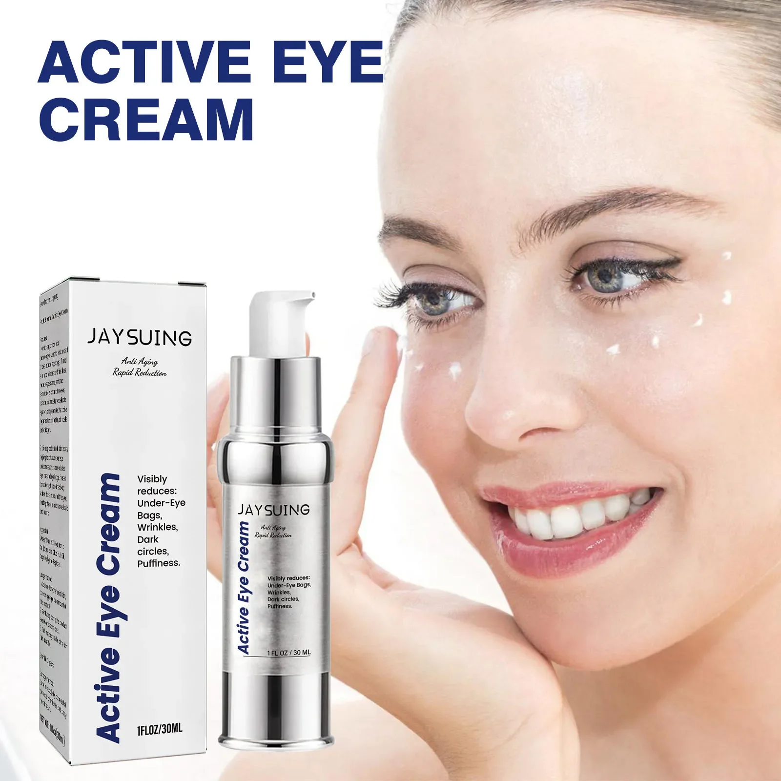 

Active Eye Bags Cream Hyaluronic Acid Fade Fine Lines Remove Dark Circle Fat Granule Puffiness Moisturizing Firming Eye Cream