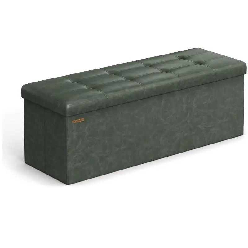 Custom.Storage Ottoman, Foldable Ottoman Foot Rest, 15 x 43 x 15 Inches, End of Bed, Storage Chest, Load up to 660 l