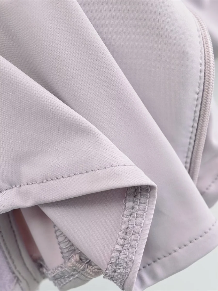 Street Sle Casual Slim Fit Longo Sve Proteção UV Gola Gelo Desencapado Versátil Casaco de proteção solar Bainha arqueada Cintura C...