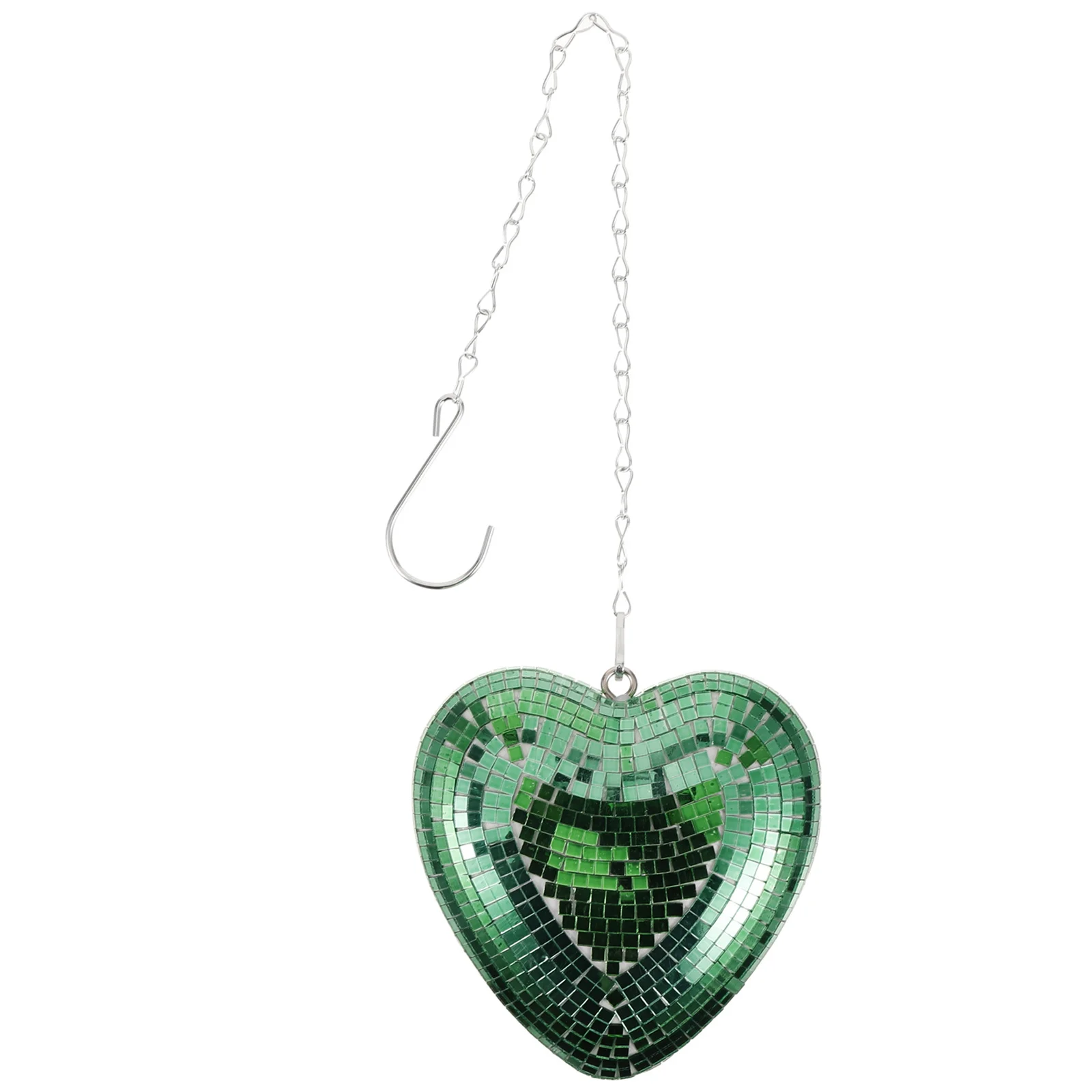 

Heart Shaped Disco Glass Hanging Decoration Romantic Party Pendant for St Patrick's Day Wedding Home Bar Ktv Hanging Disco Balls