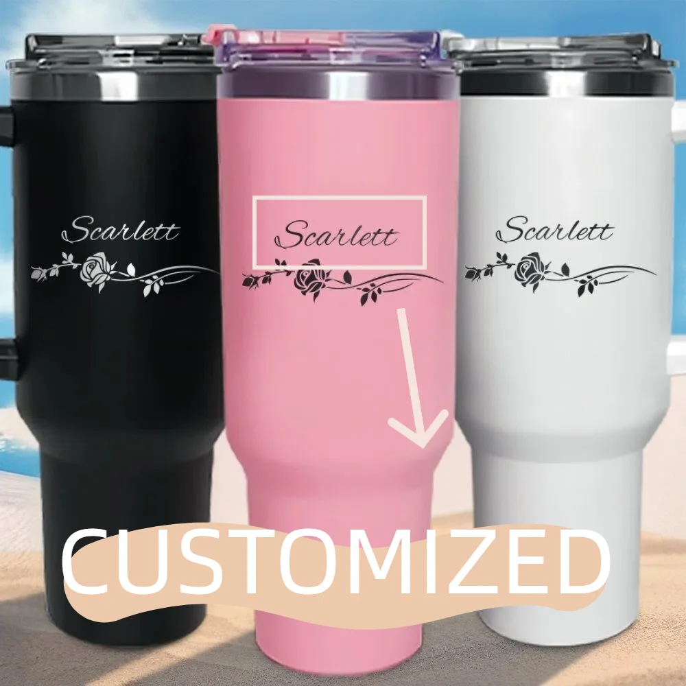 

40oz Custom Stainless Steel Tumbler, Mother’s Day & Birthday Gift for Mom/Women, Insulated Travel Mug for Everyday Gifting