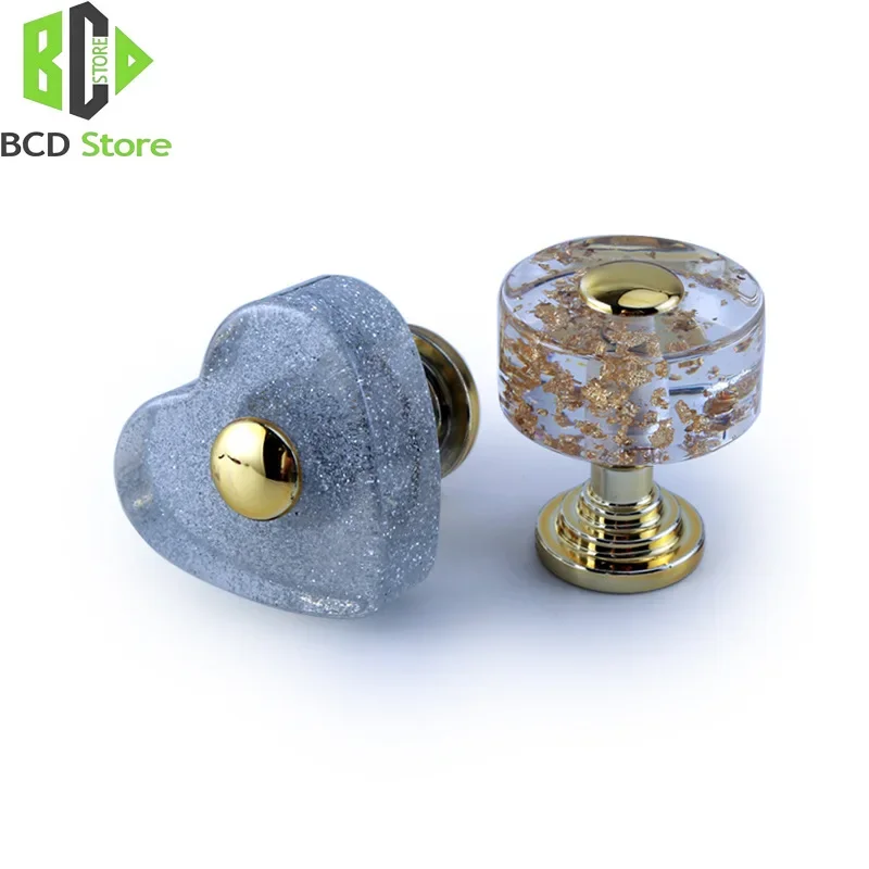 Acrylic Handles Kitchen Cabinet Pulls Bedside Table Cabinet Door Drawer Knobs Single Hole Plastic and Handles Furniture Hardware