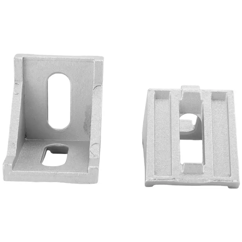 DT19-60Pcs 4040 Aluminum Corner Brackets Corner Fitting Angle 40 X 35 Connector Fastener For 4040 Industrial Aluminum Profile