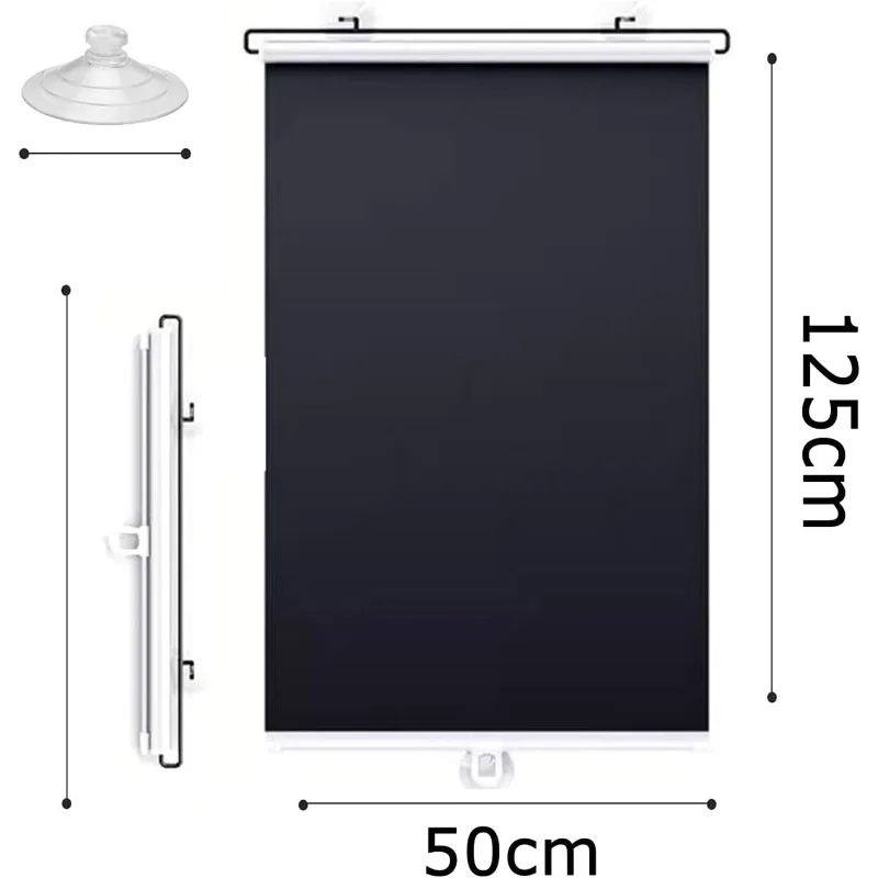 Windows with Suction Cups, Blackout Curtains, Blinds, Wrinkles, Drilled Holes, Roller, Terrace, Bedroom Decoration,drilled Holes
