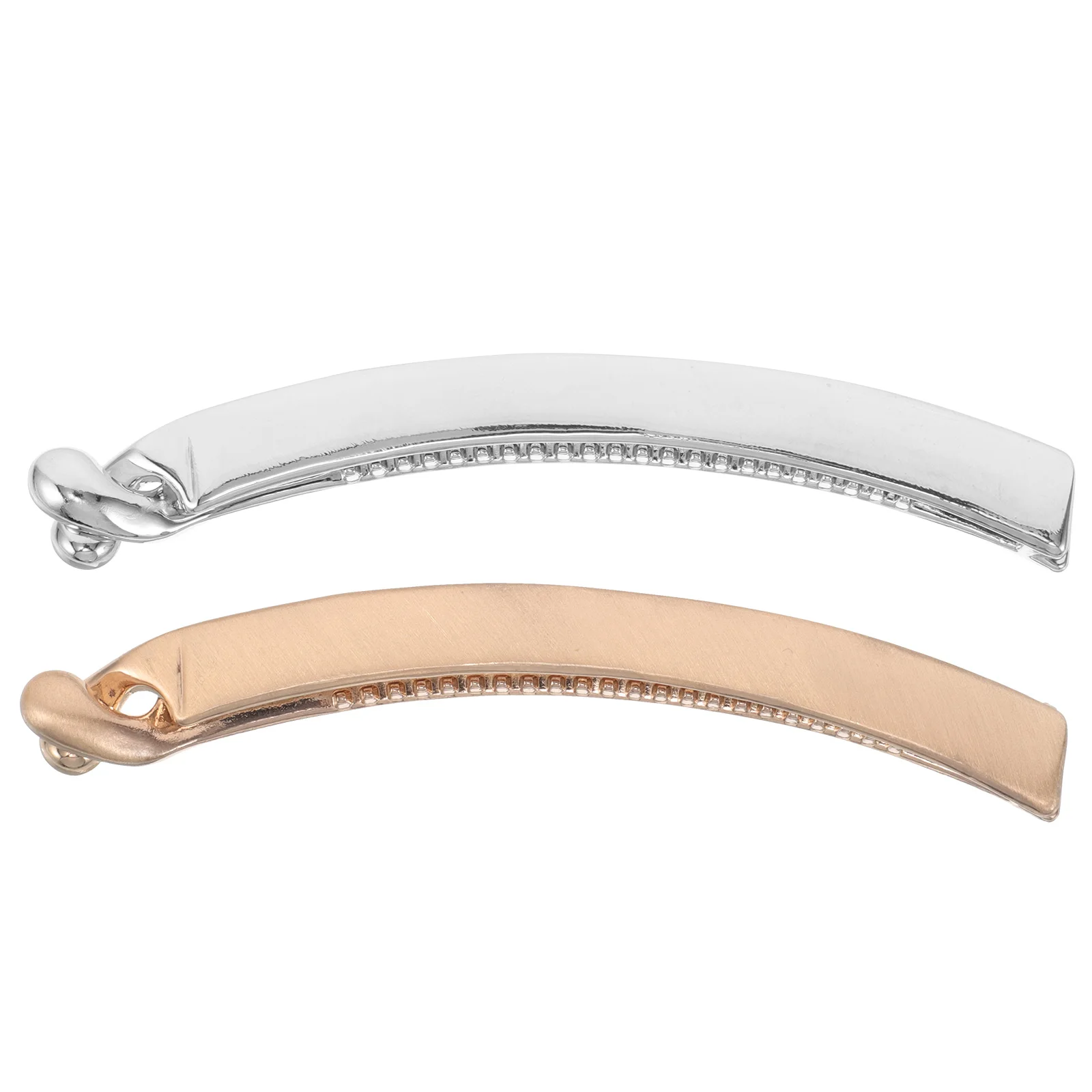 

2Pcs Vintage Banana Hair Clip French Style Barrette for Thick Curly Fine Long Hair Secure Ponytail Holder Women Stylish Metal